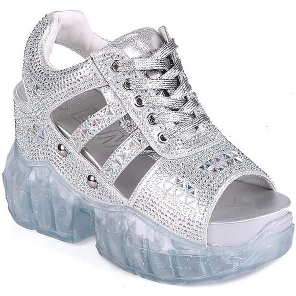 anthony wang Shoes - Anthony Wang Chunky Silver Gem Sandal